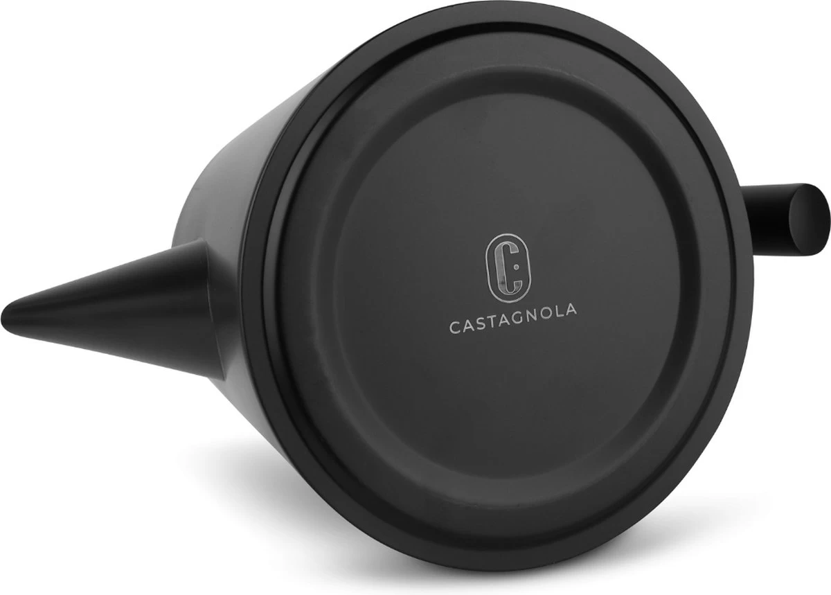 Castagnola Theepot Met Filter – Theekan – Theepot Dubbelwandig – Theepot Roestvrijstaal – Hoogwaardig RVS – 1 Liter – 5 Kopjes Thee – Zwart 2 Castagnola Theepot Met Filter – Theekan – Theepot Dubbelwandig – Theepot Roestvrijstaal – Hoogwaardig RVS – 1 Liter – 5 Kopjes Thee – Zwart - Afbeelding 2