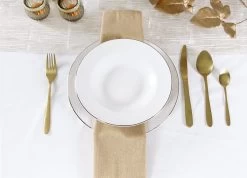 LeRijn® Serviesset Deventer 6 Persoons - 18 Delig - Licht Crème Wit Met Gouden Rand En Motief - Dinerborden - Soepborden - Dessertborden - Borden Servies - Bordenset -Korting Op Tafelgerei 1200x864