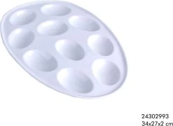 Merkloos Eierschaal Wit Aardewerk Voor 10 Eieren