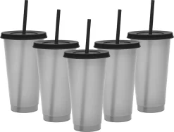 Herbruikbare Bekers Met Rietje En Deksel Van Plastic – Starbucks Design – Drinkbekers Met Rietje – Kleur Veranderende Beker