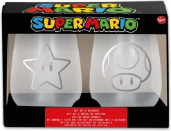Storline Nintendo - Super Mario Crystal Glasses 2-pack -Korting Op Tafelgerei 1200x918 1