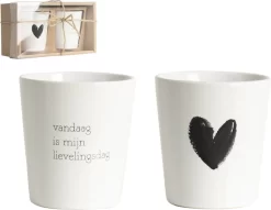 Gusta Mokje Hart-Vandaag Set A 2st Ø7,5x8cm