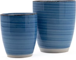 Koffiekopjes - Ocean Blue - Koffiebeker - Unieke Kleuren - Blauw - Set Van 12 Kopjes (ook Los Verkrijgbaar) - 160ML En 340ML - Porselein - Hip En Trendy -Korting Op Tafelgerei 1200x957