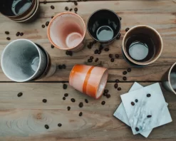 Koffiekopjes - Earth Koffiemok - Koffiebeker - Set Van 6 Kopjes - 200ML - Verschillende Kleuren - Porselein - Hip En Trendy -Korting Op Tafelgerei 1200x960 3