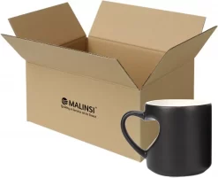 Malinsi Hart Mok - Hitte Kleur Veranderende Glazen - Zwart 330ml - Liefde Mokken - Koffie En Thee Beker - Theeglazen - Koffiebeker - Koffiemok - Hartjes Koffiekopjes - Cadeau Voor Man & Vrouw -Korting Op Tafelgerei 1200x977
