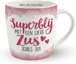 Enjoy Mok - Superblij Met Een Lieve Zus Zoals Jij - Met Binnentekst