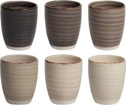 BK Industrieel - Koffiemok - 6 Stuks - Zonder Oor - 340ml