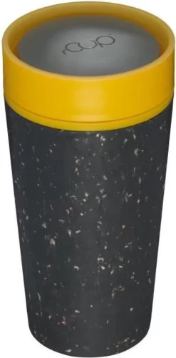 Circular&Co. Herbruikbare To Go Koffiebeker (rCUP) Zwart/geel 12oz/340ml -Korting Op Tafelgerei 590x1200