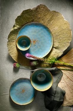Palmer Serviesset Lotus Stoneware 6-persoons 24-delig Zwart Turquoise -Korting Op Tafelgerei 800x1200 45