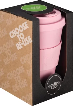 Ecoffee Cup Local Fluff PLA - Koffiebeker To Go 400 Ml - Roze Siliconen -Korting Op Tafelgerei 826x1200