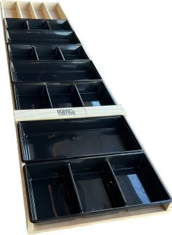 Sjoelbak - Borrelsjoelbak - Hapjesplank - Borrelplank - Mini Sjoelbak 120 Cm Met Zwarte Bakjes - Kleine Sjoelbakken -Korting Op Tafelgerei 882x1200