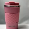 Koffie To Go Beker | Coffee To Go | Isolerende Beker Roze | Herbruikbaar | Inhoud 380 Ml