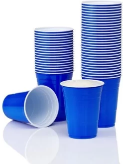 Merkloos Blue Cups - 50stuk(s) - 475ml - Party Cups - Beerpong - Drankspel - Beerpong Bekers - Plastic Bekers -Korting Op Tafelgerei 900x1200