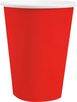 Santex Feest/verjaardag Bekertjes - 10x - Rood - Karton - 270 Ml
