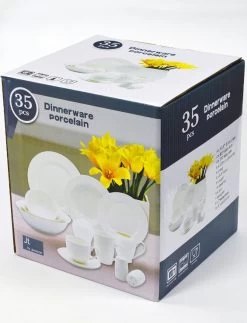 JT Serviesset - Wit - 35delig - 4 Persoons - Luxe Reliëf Design -Korting Op Tafelgerei 917x1200 1