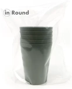 In Round Herbruikbare Plastic Drink Bekers – 10 Stuks – Grijs -Korting Op Tafelgerei 970x1200 2