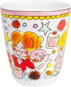 Blond Amsterdam Even Bijkletsen Mok 350 Ml - Roze Rand -Korting Op Tafelgerei 972x1200 1