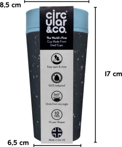 RCUP 340 Ml - Zwart/Blauw Black And Teal -Korting Op Tafelgerei 999x1200